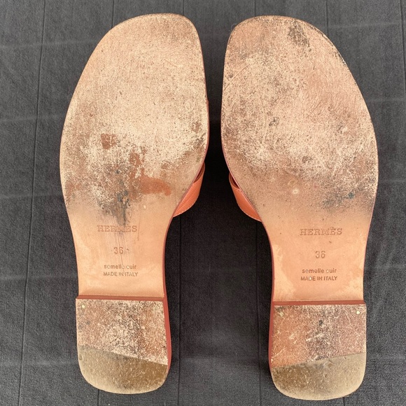 Hermes Oran Sandals in Size 36 Rouge Blush - Picture 10 of 11